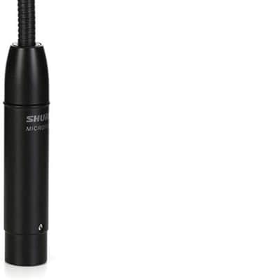 Shure MX412/C Cardioid Condenser Microphone, 12" Gooseneck with Attached XLR Preamp, Shock & Flange Mount, Snap-Fit Foam Windscreen