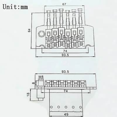 Ibanez Licensed Bridge Tremolo System Black image 4