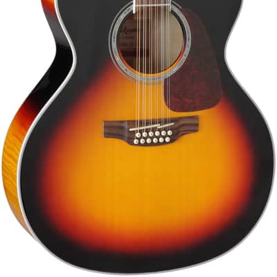 TAKAMINE GJ72CE12-BSB Jumbo 12-Saiter Elektro-Akustik-Gitarre brown sunburst image 2