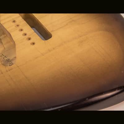 Guitar Mill S-Style Body / Paulownia / 2 lbs. 3 oz. / Nitrocellulose 'Chocolate Burst' / Light Relic (#GIN-4136) image 3