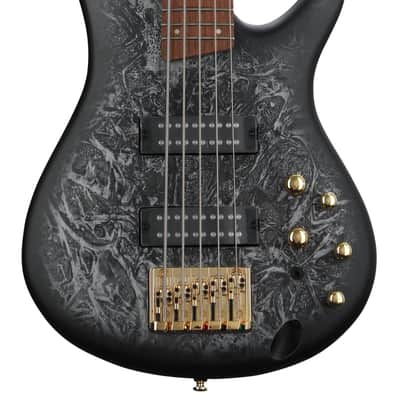 Ibanez SR Standard 5-string Electric Bass - Black Ice Frozen Matte image 1