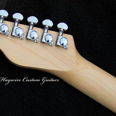 Immagine XX-wide 1-7/8" wide(48 mm) nut Telecaster-Style Natural Butterscotch Blonde Ash + Maple/Ebony Neck+ X-Light 6. lb. Weight +Treble-Bleed+ Grover 406C Locking Tuners + Frets Leveled, Crowned and Polished + Mini-Humbucker+ Pearl Guard PLUS Full Setup! - 4