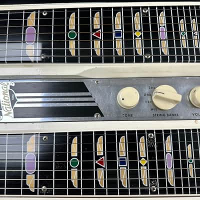 1956 National Triple-Neck Hawaiian Black & White Lap Steel Guitar, Serial #X 69224.. ... image 5
