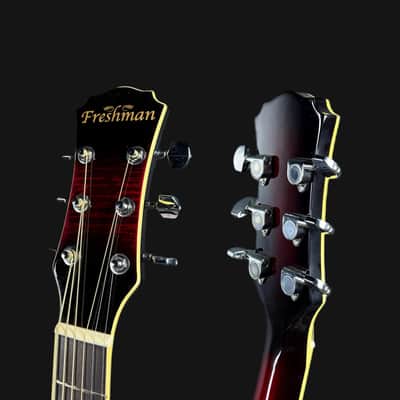 Freshman FA1AWRLH Electro Acoustic Guitar, Wine Red image 6