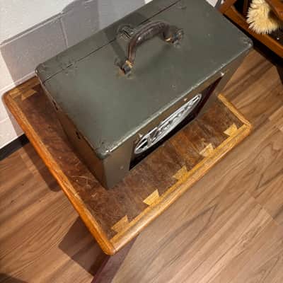 RCA Victor 1x12 speaker cab 1940’s - Original Military olive image 5