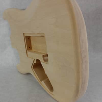 Unfinished Basswood HHH guitar body - fits Fender Strat Stratocaster neck Floyd Rose J978 image 4
