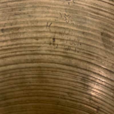 Zildjian 13" K. Zildjian Intermediate Stamp Hi-Hat Cymbals (Pair) 1959 - 1966 - Traditional image 8