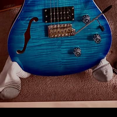 PRS SE Custom 24 Semi-Hollow Piezo 2025 - Lake Blue image 1