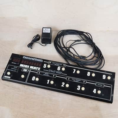 Rocktron MIDI Mate Foot Controller Black w/ Power Supply, 30ft MIDI Cable image 1