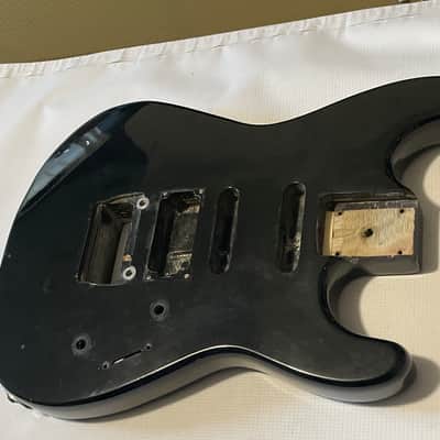 1989-91 Charvette by Charvel Model 250 Black Plywood Guitar Body image 2