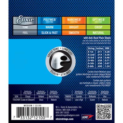 Elixir 12100 Polyweb Electric 11-49 - Electric Guitar Strings Bild 3