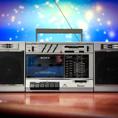 SONY CFS-3000S 🌈RaRe🌈 Vintage Stereo Cassette Boombox image 2