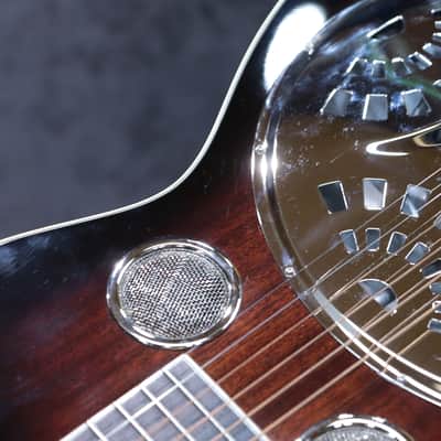 Recording King RR-36-VS Maxwell Roundneck Resonator Gloss Sunburst Guitar image 11
