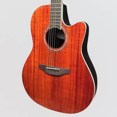 Ovation CS24P-PKOA Celebrity Series Traditional Plus Mid-Depth Acoustic-Electric Guitar - Koa image 3