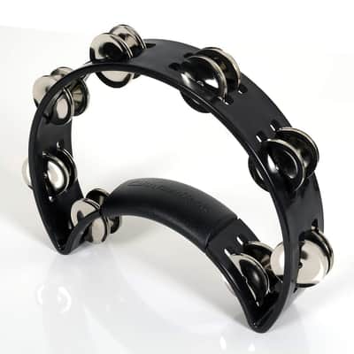 RhythmTech RT1010 Tambourine, Nickel Jingles, Black image 4