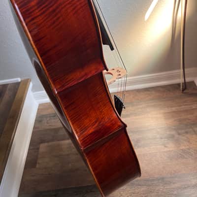 Beautiful 4/4 Panis Angelicus Cello w/ Bow & Hard Rolling Case image 7