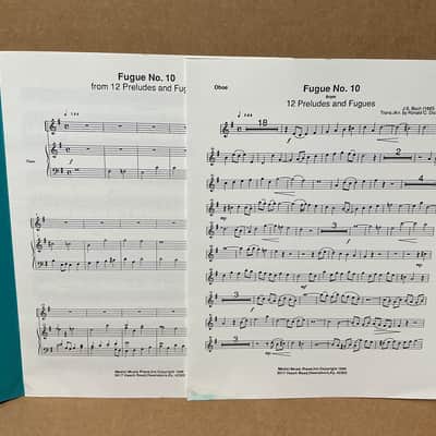 Johann Sebastian Bach Fugue from 12 preludes and fugues Oboe Solo OB308 image 2