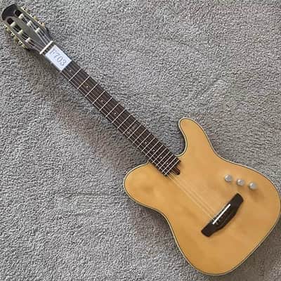 Custom Electric Classical Guitar, Spruce Top Body with Okoume Wood Neck, 22 Frets Rosewood Fingerboard image 1
