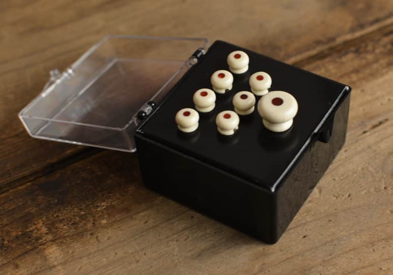Martin Bridge and End Pin Set White w/ Tortoise Inlay (18APP60) SAME DAY SHIPPING image 1