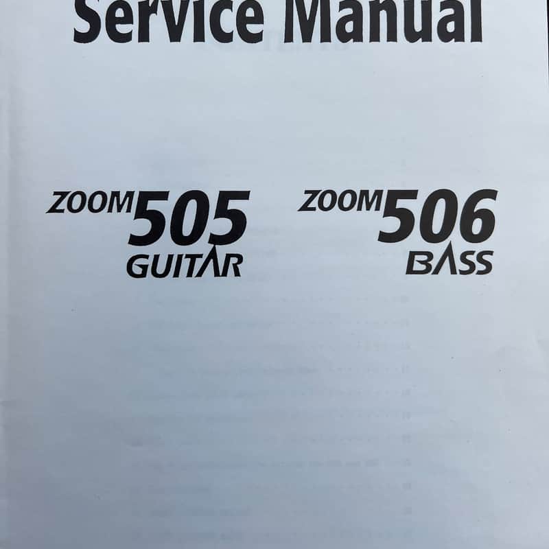 1996 – 2000 Zoom 505 Guitar Service Manual Black