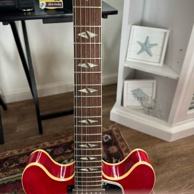 Gibson ES-335 Trini Lopez - Cherry - Diamond Electric Guitar Trini Lopez Reissue 2014 - Cherry image 17