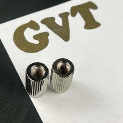 Faber  Aged Vintage style tailpiece studs, gloss nickel, INCH set with anchor   Germany steel pure SET image 5