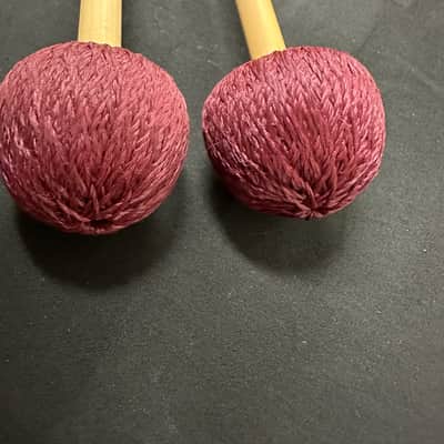 Innovative Percussion RFS320 Soft Vibe Mallets, Rattan Handles, Burgundy Cord - NEAR MINT image 6