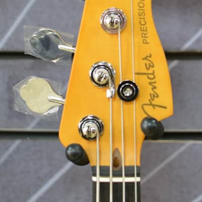 Fender American Ultra II Precision Bass Guitar Texas Tea image 4