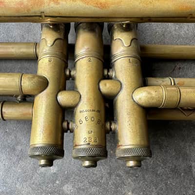 Buescher Model 232 “Aristocrat” Bb Trumpet 1930s - Raw Brass image 4