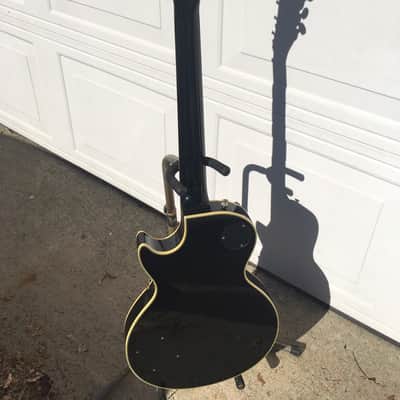 Samick  les paul custom   1987 Black  very rare the samick lawsuit headstock image 6