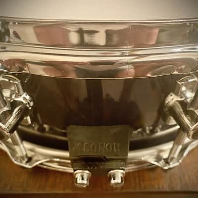 Sonor S-Class 14x5” 9-Ply Maple/Birch German Shell Snare Drum in Black Onyx Vertical Grain Lacquer Finish image 5