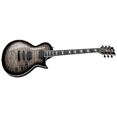 ESP LTD EC-1000T QM Electric Guitar, Charcoal Burst, Open Box (Very Good) image 3