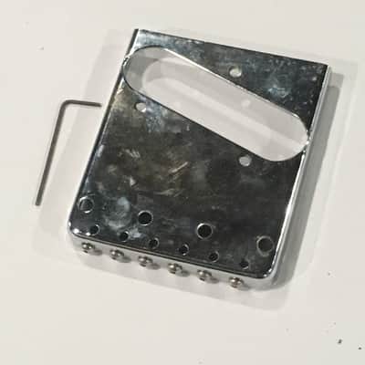 Lefty Vintage FENDER 6 Saddle Guitar Bridge Tele Natural NOS Relic Left 1970s-81 image 8