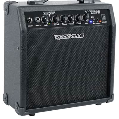 Rockville G-AMP 20 Watt Guitar Amplifier Combo Amp Bluetooth/Delay + Headphones image 9
