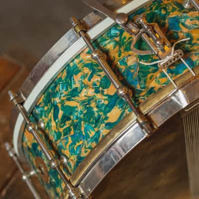 Ludwig  1930's 'Peacock Pearl Outfit' in Original Peacock Pearl Gen. II' - 14x27.5 & 5x14 image 22
