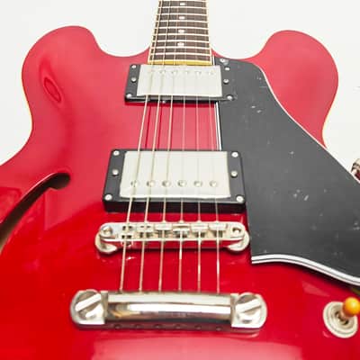 Burny RSA-100 CR Cherry Red Made in Japan 2002 Semi Hollow Body Electric Guitar, o5295 image 6