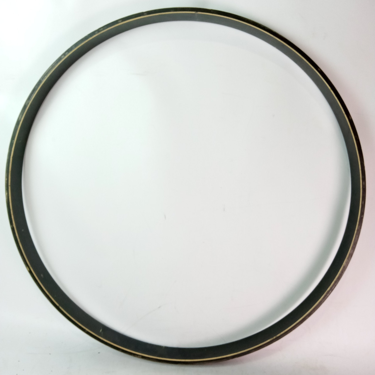 Heavy Duty 24" x2"Deep x5/16"Thick Bass Drum Wood Hoop/Rim Vintage Black Paint — main photograph