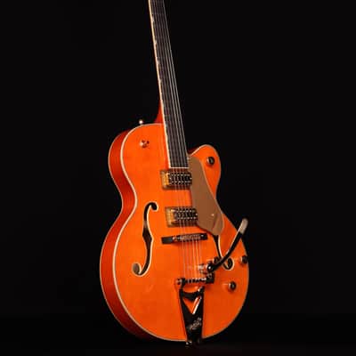 Gretsch Synchromatic Nashville Hollow Body Single-Cut, Ebony FB, 50's Orange Stain image 8