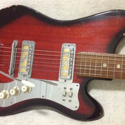 Teisco Sekova St. George Jaguar Style 1960's Redburst image 1