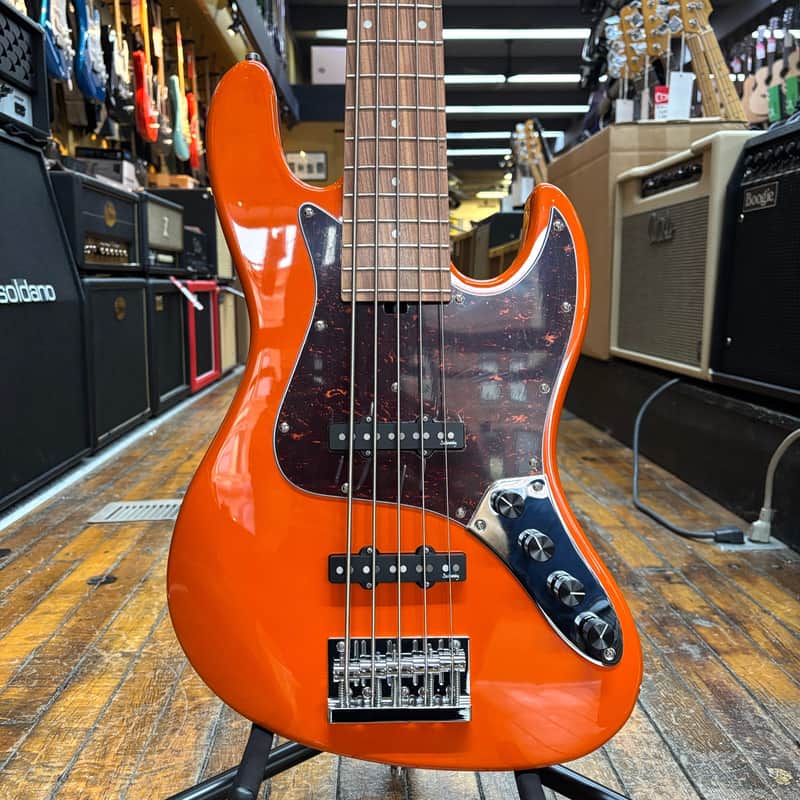 Sadowsky MetroExpress Vintage JJ 5-string Bass Guitar Solid Candy Apple Orange Metallic w/Padded Gig Bag image 1