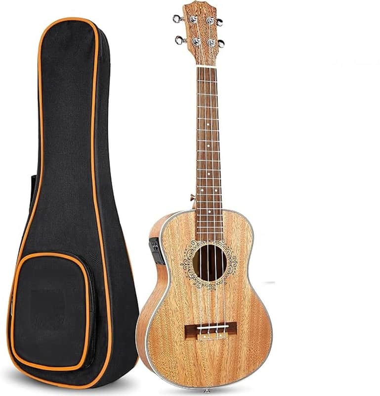 Tenor Ukulele, Acoustic Electric Ukelele 26 inch Uke Mahogany Ukulele Professional Set with Equalizer Starter Kit (Gig Bag, Picks, Straps, Strings, Cleaning Cloth, Getting Started Manual) image 1