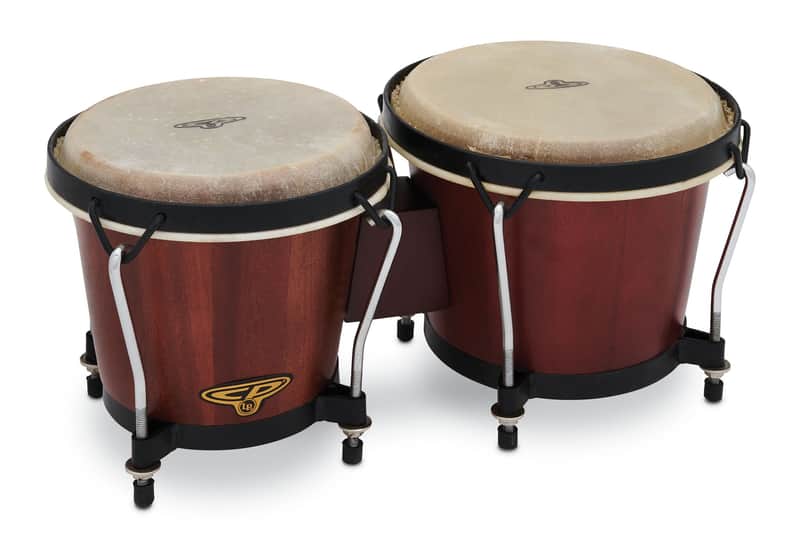 LP CP 6-inch and 7-inch Traditional Bongo Set - Dark Wood with Black Hardware image 1