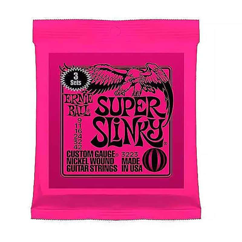Ernie Ball 3223 Super Slinky Nickel Wound Electric Guitar Strings 3-Pack image 1