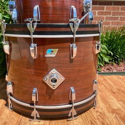 1970s Ludwig Big Beat 3-Ply Drum Set Mahogany Cortex 22/12/13/16 image 7