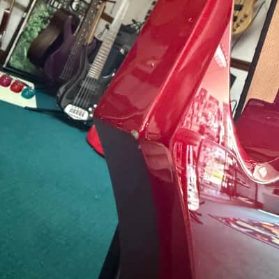 B.C. Rich Warlock WGWHMR Metallic Red with Widow Headstock image 14