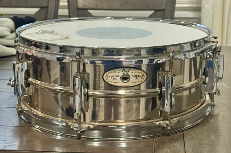 Pearl SS1455S SensiTone 14x5.5" Steel Snare Drum 2010s - Chrome Over Steel image 1