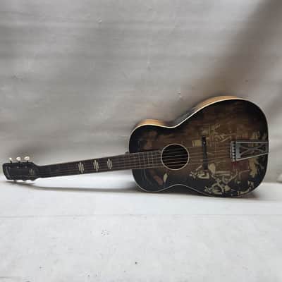 Harmony H1057 Singing Cowboy 1951 - 1963 - Sunburst with Cowboy Graphic image 1