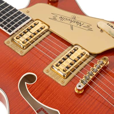 Used Gretsch G6620TDC-ORFM Center Block Flame Maple Orange 2017 image 7
