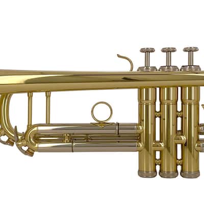 HUNTER Student 6418L Bb Trumpet Outfit - Lacquer 0.459" bore; 4 7/8" bell; 2 water keys - Yamaha YTR-2335 Style image 1