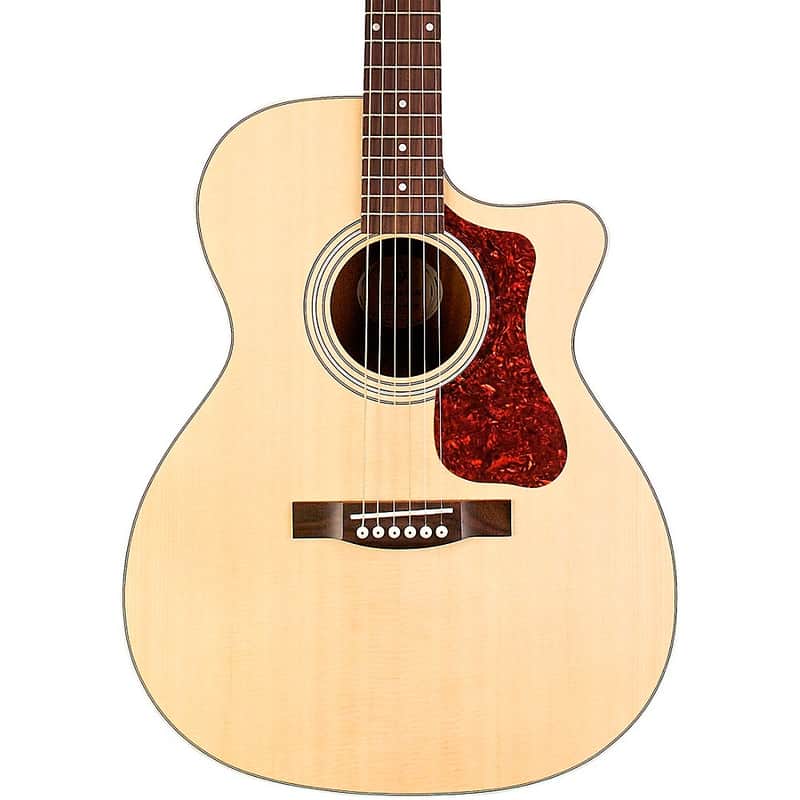 Guild OM-240CE Orchestra Cutaway Acoustic-Electric Guitar Regular Natural image 1